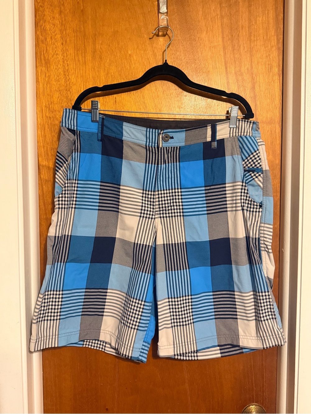 Men's Lululemon Blue Plaid Performance Shorts